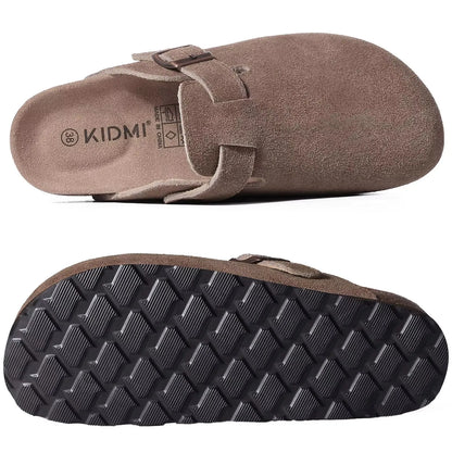 👡 Women’s Genuine Leather Cork Clogs ✨
