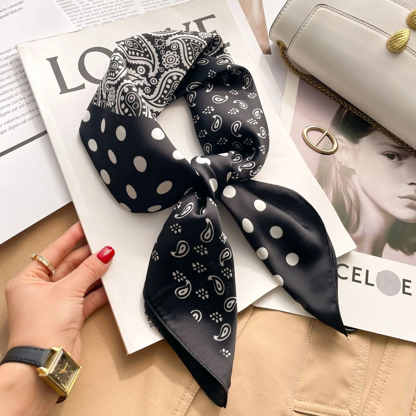 Women’s Luxury Silk Square Scarf Neckerchief
