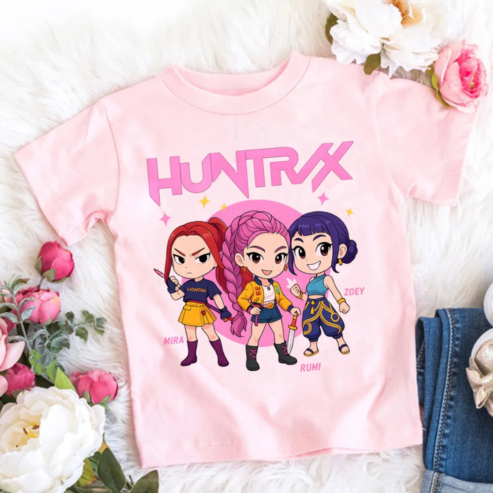 🧒🎤 Kids Anime Style Cartoon T-Shirt 👕✨