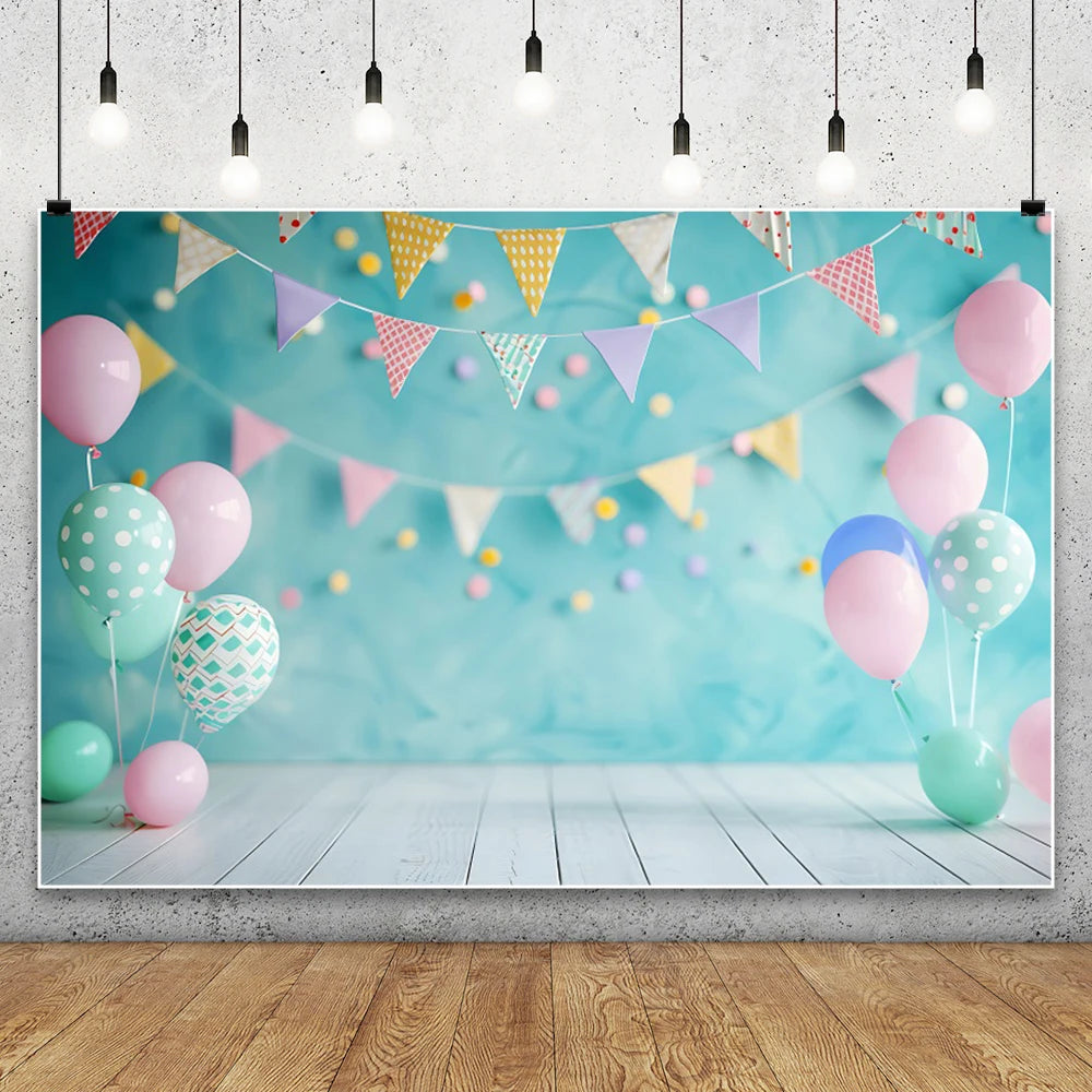 Blue Starry Sky Baby Shower & Birthday Backdrop | Cloud & Moon Party Photo Background