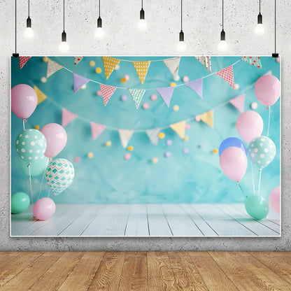 Blue Starry Sky Baby Shower & Birthday Backdrop | Cloud & Moon Party Photo Background