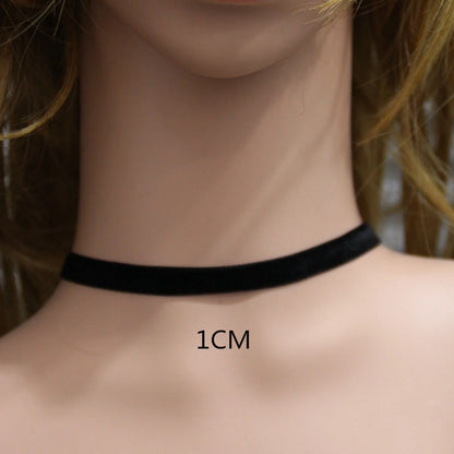 Black Velvet Gothic Choker Necklace