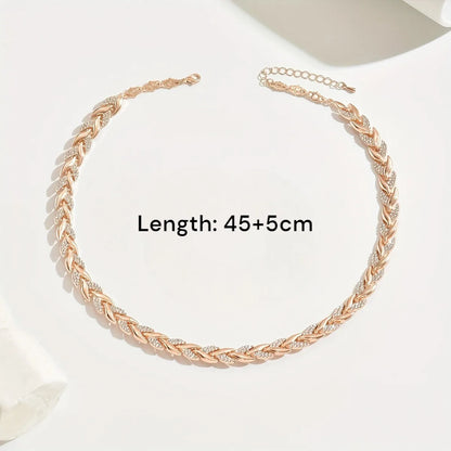 Premium Rhinestone Fish Tail Necklace Set – Elegant Jewelry
