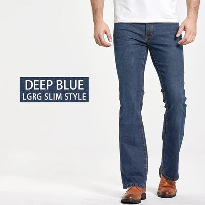 🔥 Men’s Slim Fit Bootcut Jeans – Stretch Denim Casual Pants