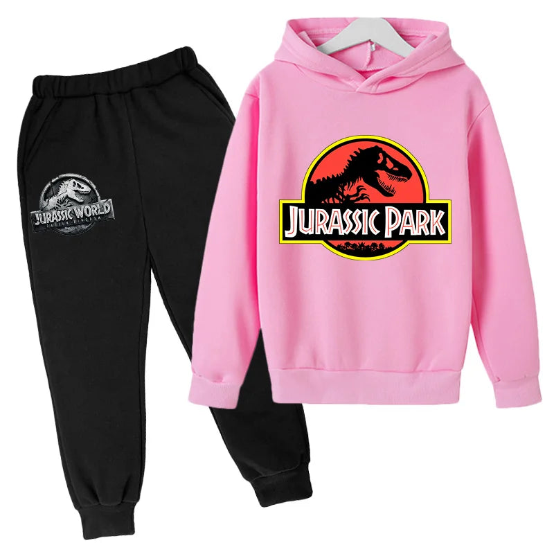 🦖 Jurassic World Boys Tracksuit Set – 2PCS Top & Trousers