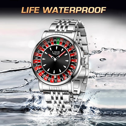 Glomexia Roulette Men Watch | Rotating Dial Waterproof