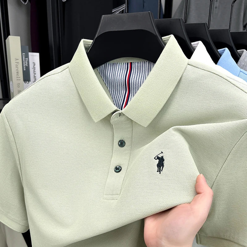 👕🧵 Men’s Embroidered Cotton Polo | Summer Casual 😎