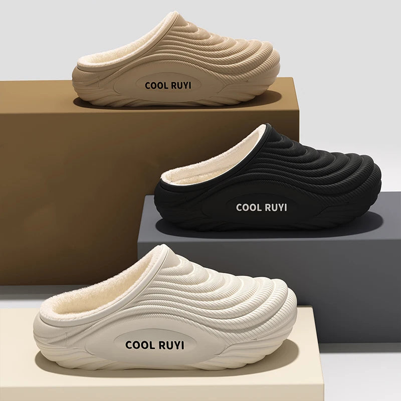 Winter Plush EVA Home Slippers ❄️🥿 | Warm Non-Slip Furry Slides