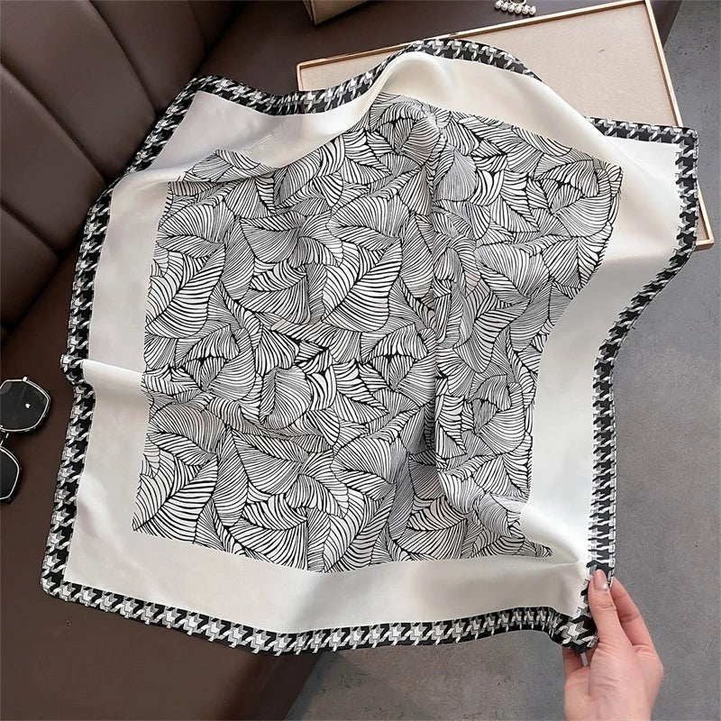 Women’s Luxury Floral Printed Silk Scarf