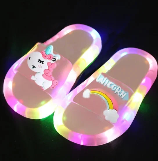 Kids Cartoon Light Slippers 🦄✨