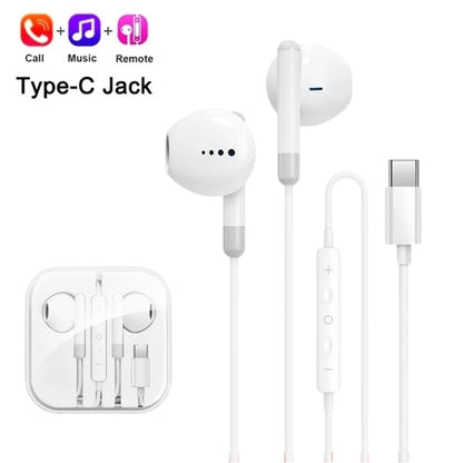 🎧 GlobalMarket Premium Wired In-Ear Earphones – Type-C & 3.5mm Universal Headset for Smartphones