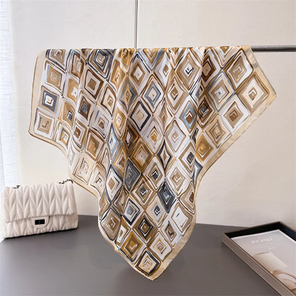 Women’s Luxury Floral Printed Silk Scarf