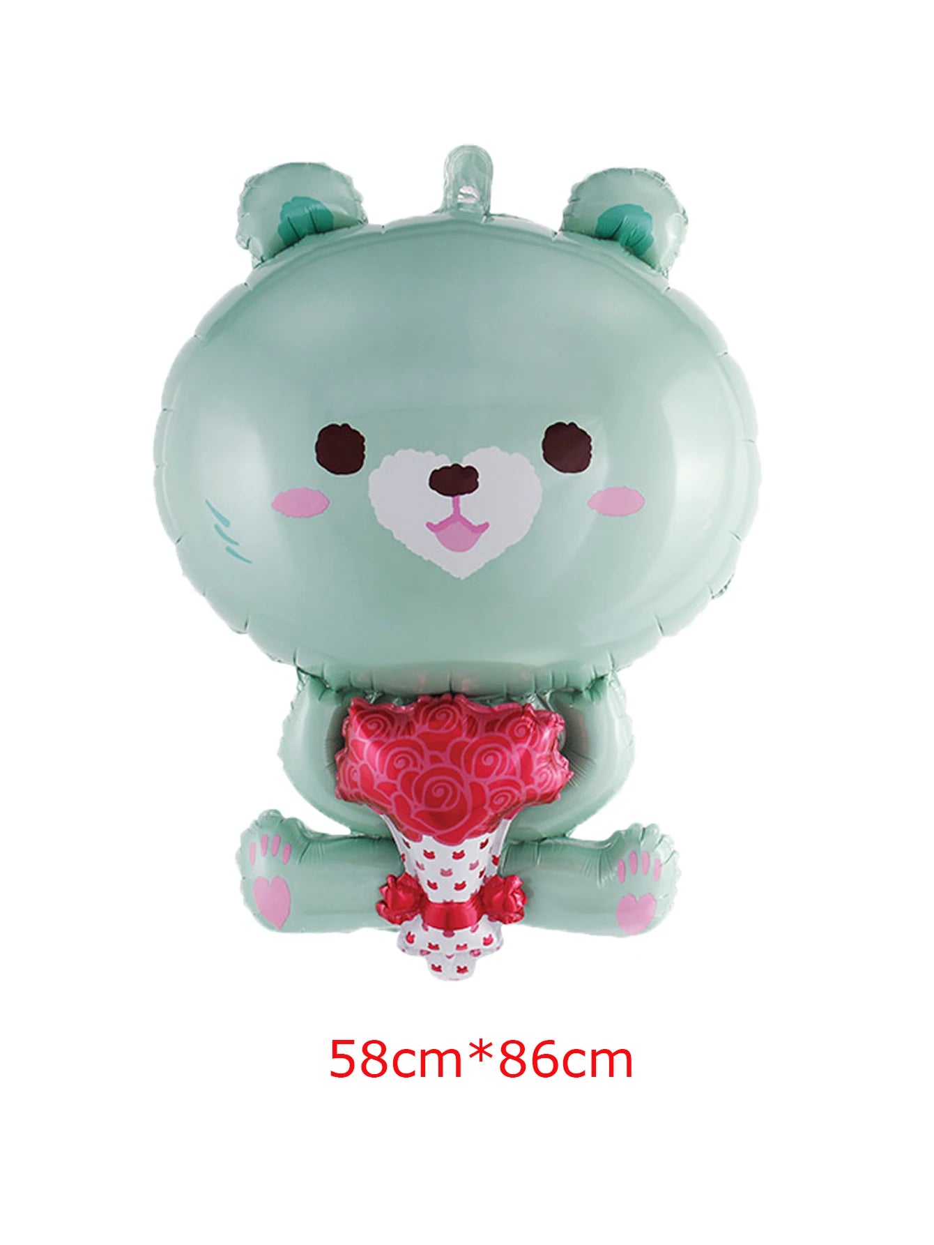 Large Kiss Me Love Heart Foil Balloon Stand