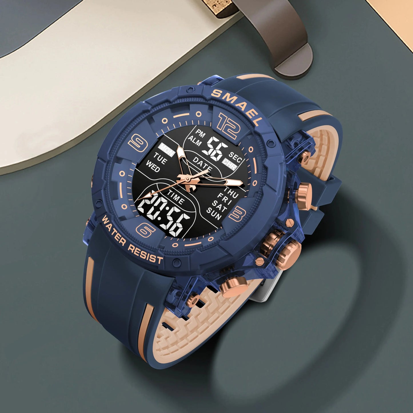 Men’s Analog Digital Sports Watch – Shock Resistant & Waterproof