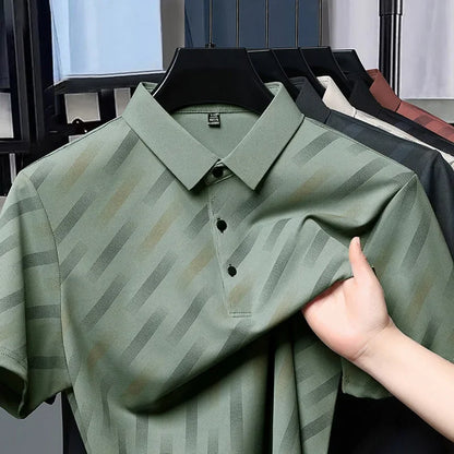 👔✨ Men’s Printed Polo Shirt | Business Casual 😎