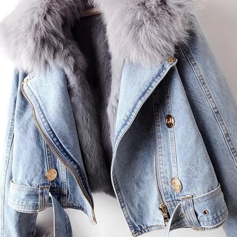 🧥 Women’s Thick Streetwear Jacket – Zip-Up Pocket Winter Coat