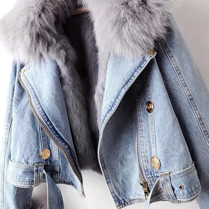 🧥 Women’s Thick Streetwear Jacket – Zip-Up Pocket Winter Coat
