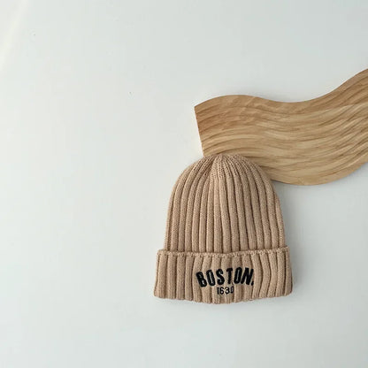 Baby Winter Cotton Knit Cap ❄️ | Warm Letter Hat