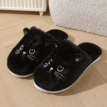 Plush Cat Winter Slippers 🐾❄️