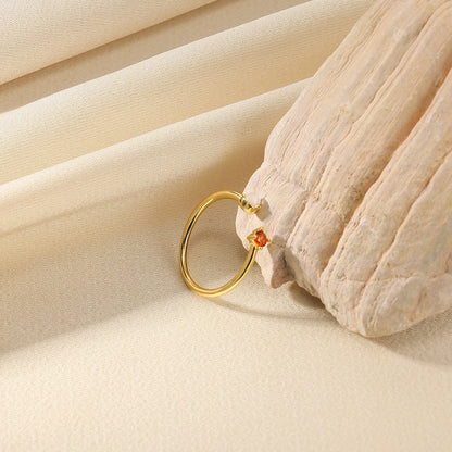 Gold Color Fruit Zirconia Adjustable Ring