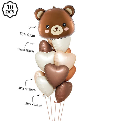 Premium Teddy Bear Birthday Balloon Decoration Set