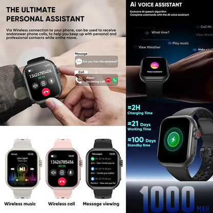 Glomexia AMOLED Smart Watch 1.85″ 📱