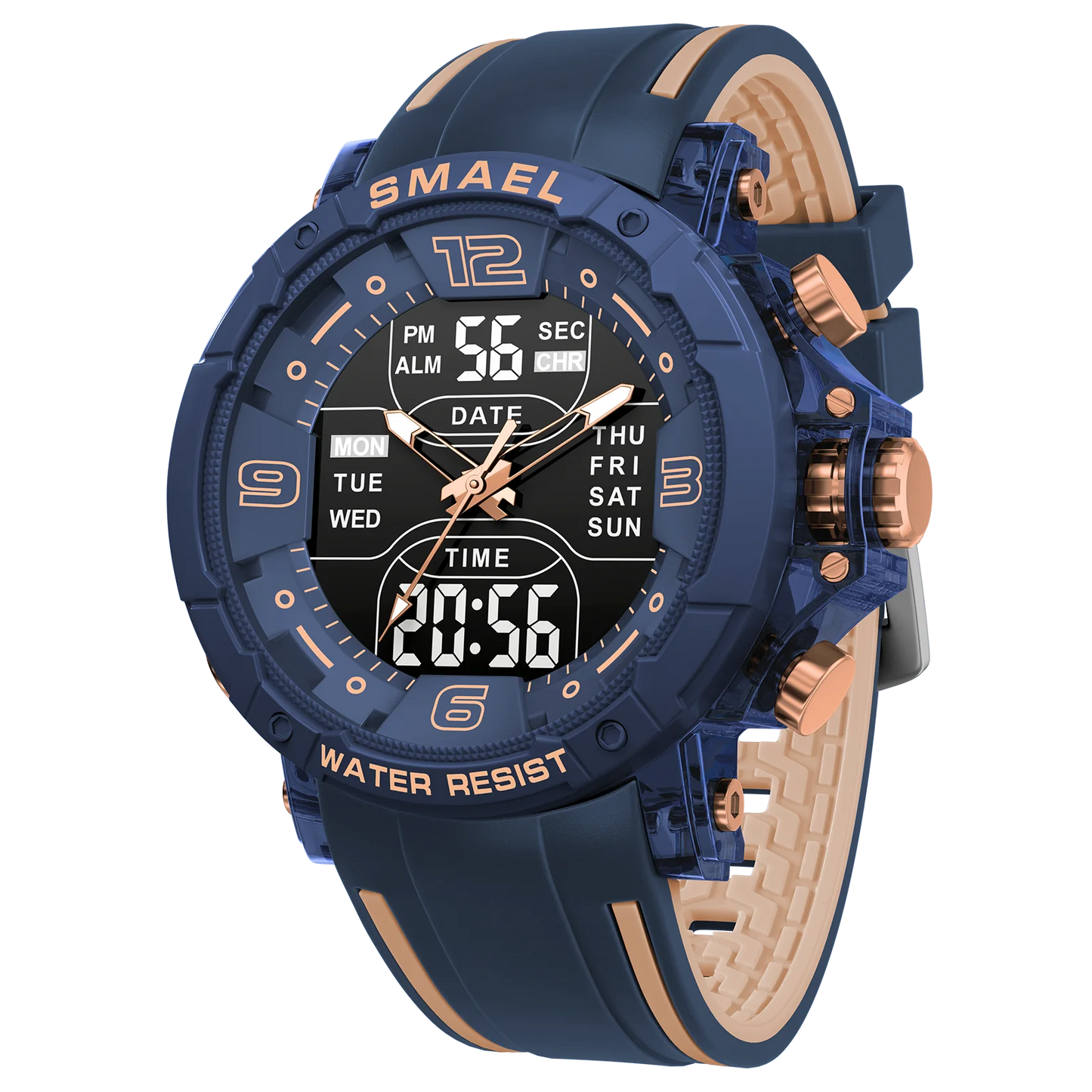 Men’s Analog Digital Sports Watch – Shock Resistant & Waterproof