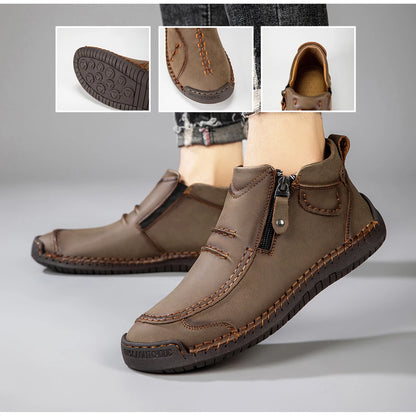 Handmade Leather Ankle Boots for Men
