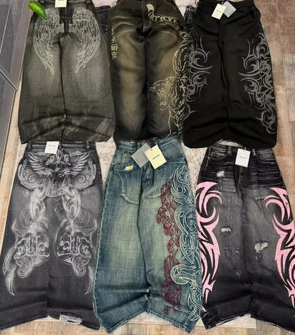 Glomexia Y2K Baggy Punk Jeans 🖤
