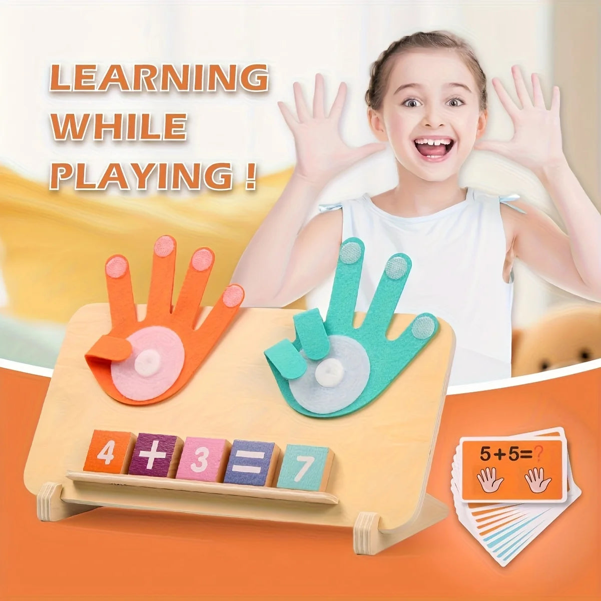 Wooden Arithmetic Learning Board for Kids (3+ Years)