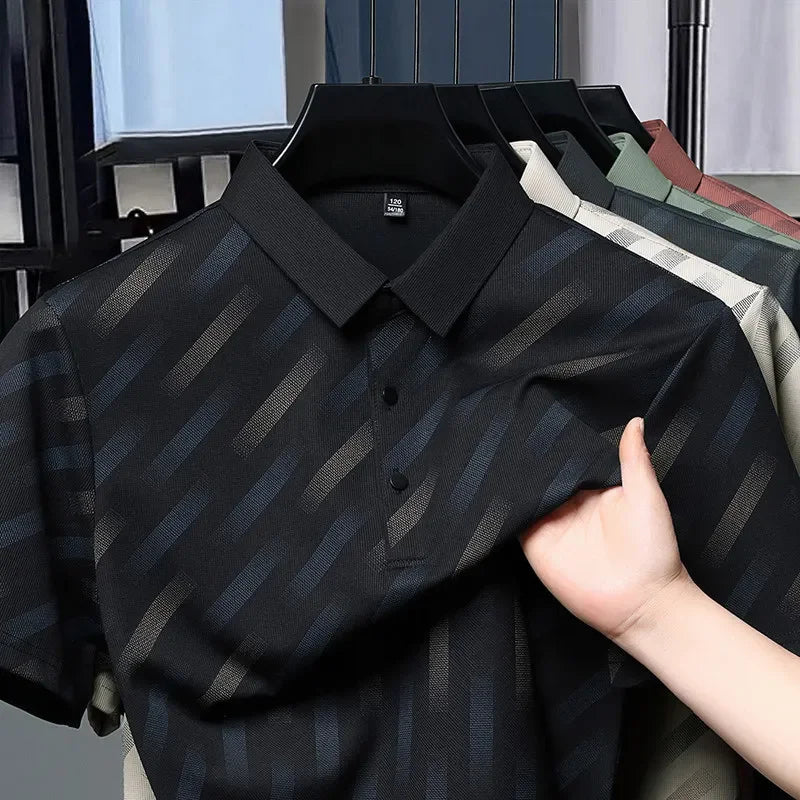 👔✨ Men’s Printed Polo Shirt | Business Casual 😎