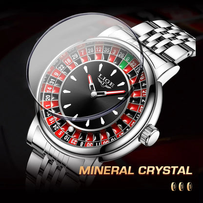 Glomexia Roulette Men Watch | Rotating Dial Waterproof