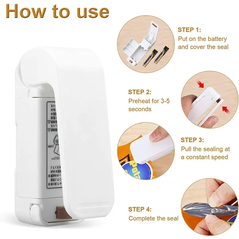 Glomexia Mini Heat Bag Sealer 🔥 | Portable Food Bag Sealing Machine
