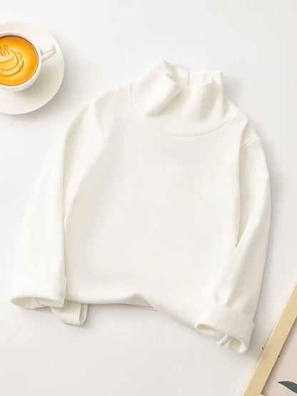 Glomexia Kids Cozy Cartoon Turtleneck Tee – Unisex Long Sleeve