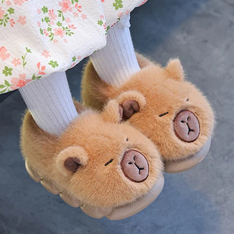 Women’s Faux Fur Platform Slippers 🐾❄️