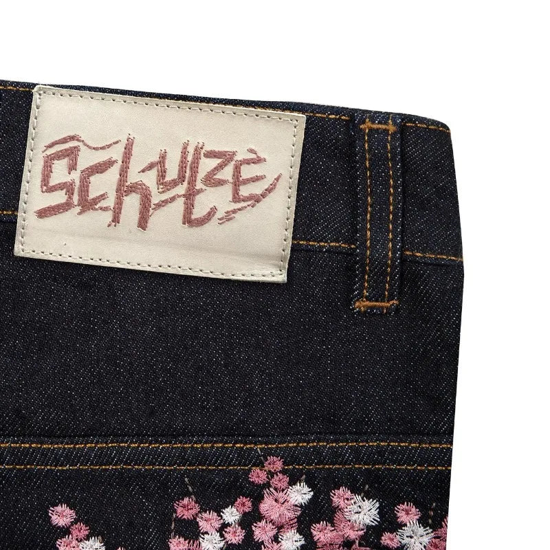 Plum Blossom Y2K Wide-Leg Jeans 🌸