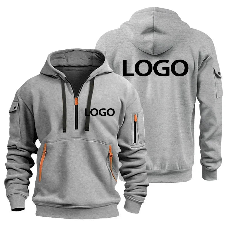 Glomexia Men’s Sports Hoodie – Zipper Sweatshirt with Arm Pocket