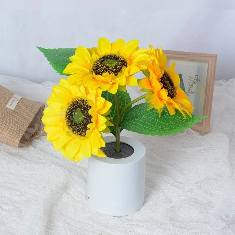 Rechargeable Sunflower LED Night Lamp