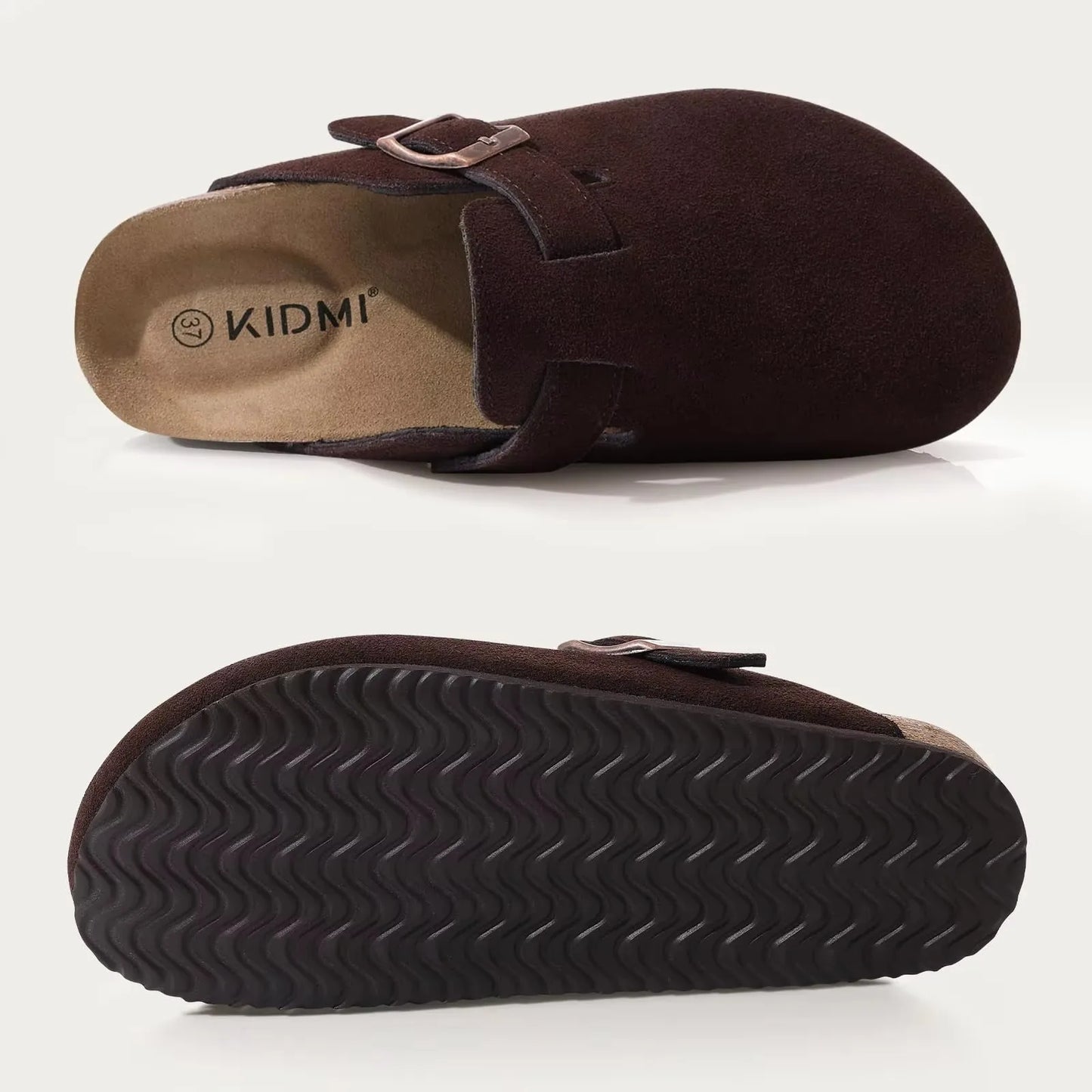 👡 Women’s Genuine Leather Cork Clogs ✨
