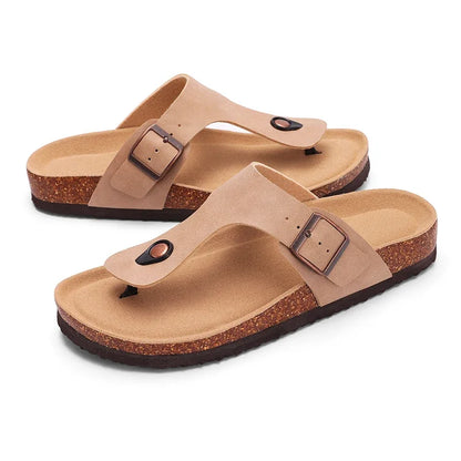 🥿 Women’s Cork Suede Mules Slippers – Classic Outdoor Comfort Shoes
