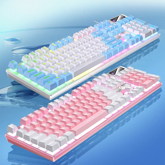 ⌨️ GlobalMarket Low-Profile Wired Gaming Keyboard with Numpad – RGB Style Keyboard for PC & Laptop
