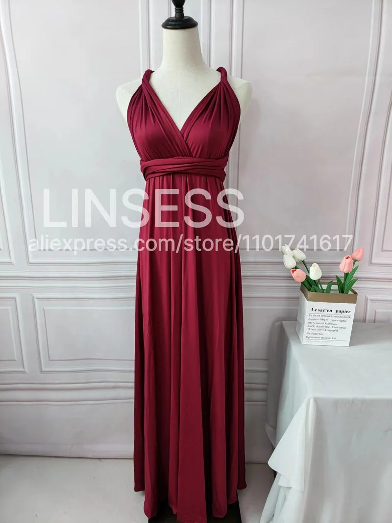 Rust Infinity Multiway Maxi Dress – Bridesmaid & Evening Gown