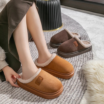 Women Winter Platform Slippers ❄️🥿 | Plush Faux Suede