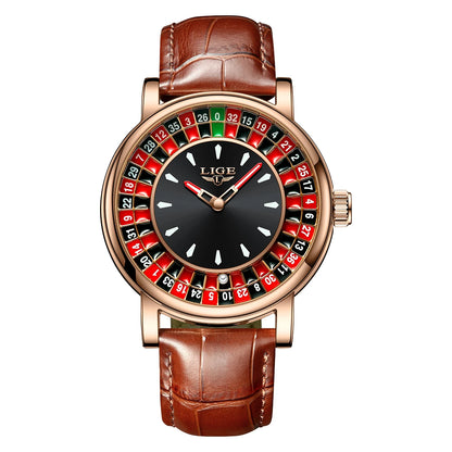 Glomexia Roulette Men Watch | Rotating Dial Waterproof