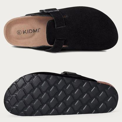 👡 Women’s Genuine Leather Cork Clogs ✨