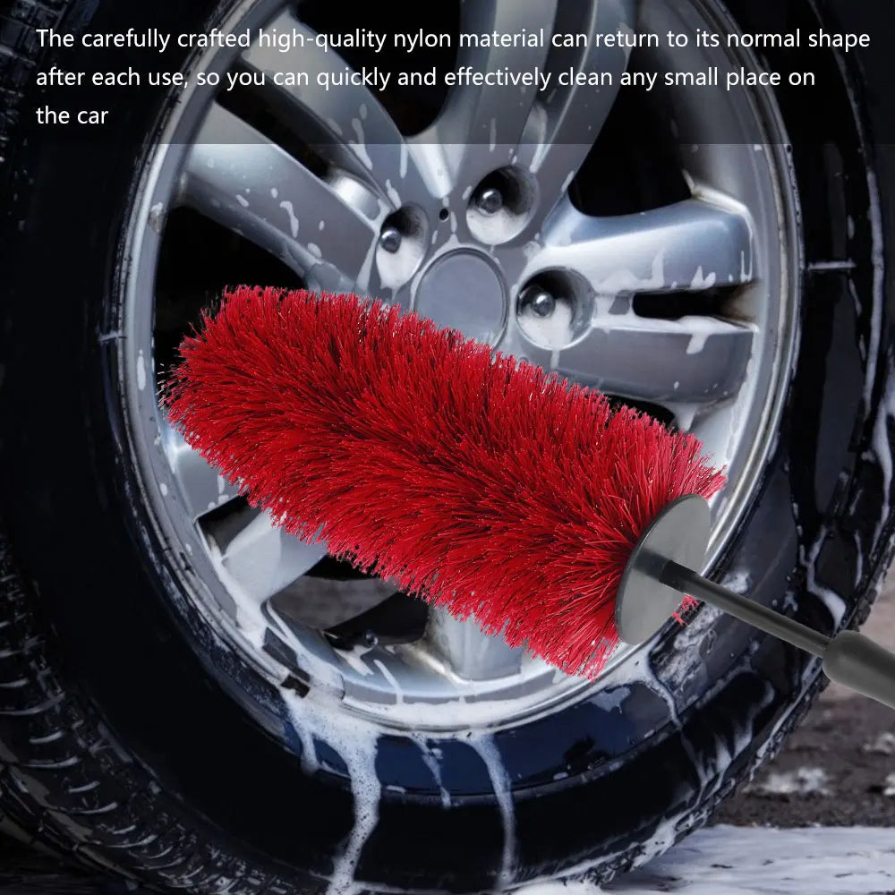 Premium 45cm Car Wheel Rim Cleaning Brush – Soft Non Scratch