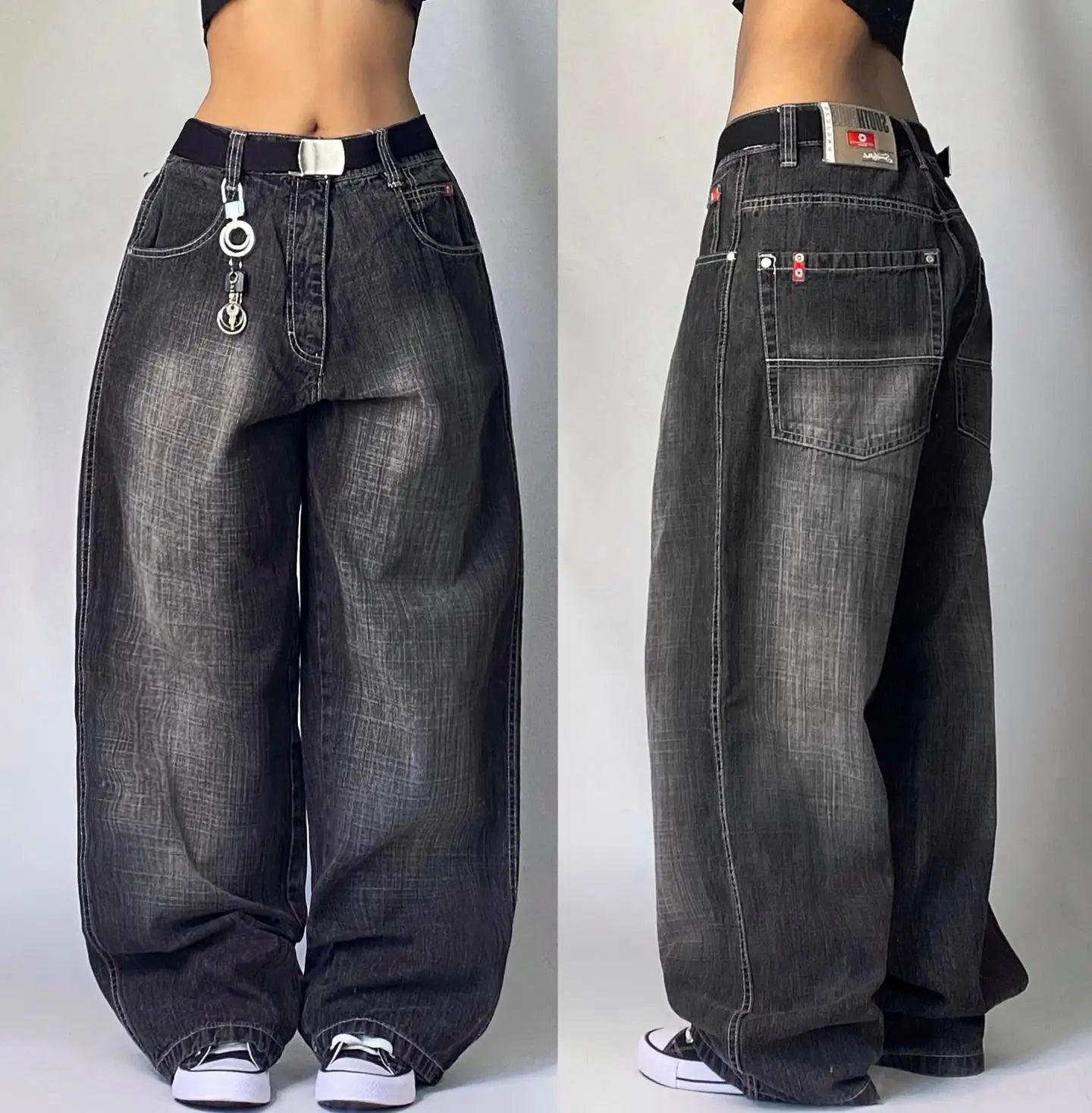 Glomexia Y2K Baggy Punk Jeans 🖤
