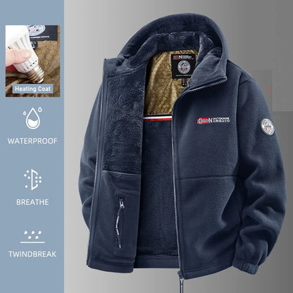 Men’s Windproof Thermal Fleece Jacket 🧥 Outdoor Winter Wear