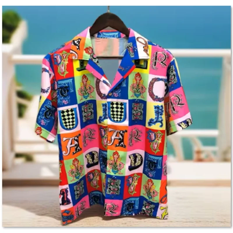 Premium Light Luxury Printed Shirt – Casual Short Sleeve