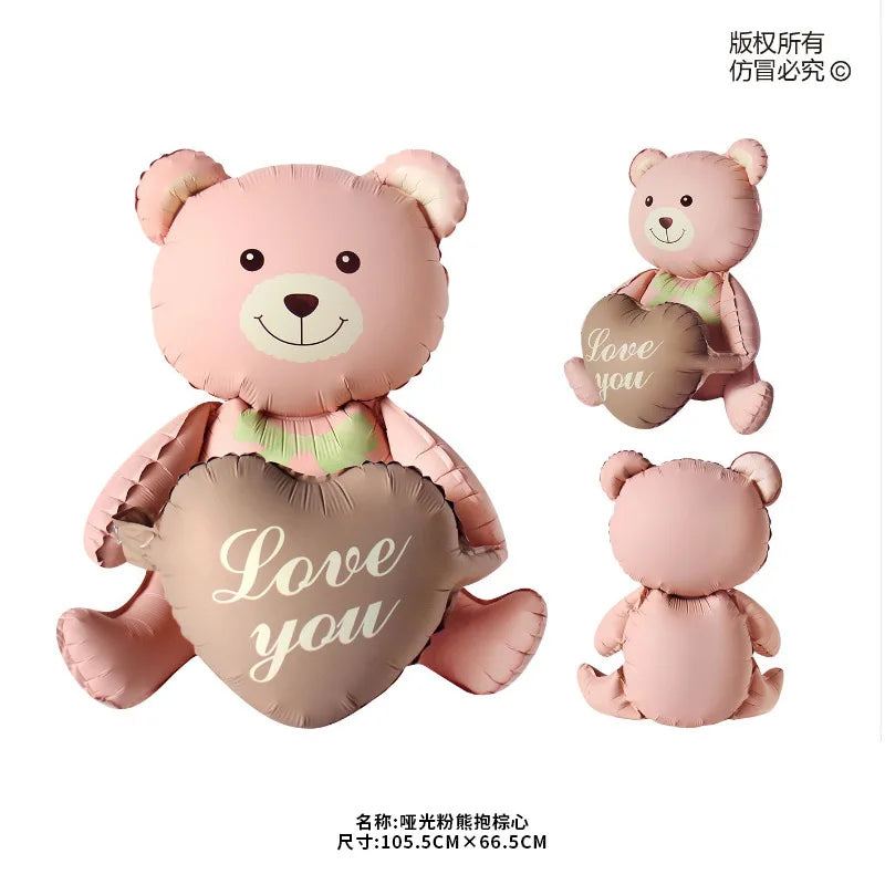 Premium Teddy Bear Birthday Balloon Decoration Set